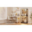 Vitrine Brottar avec porte vitrée, armoire vitrée avec éclairage 3 couleurs pour objets de collection, vitrine avec tablettes en verre réglables, capteur de corps humain, armoire de rangement multifonctionnelle, blanc-570865655