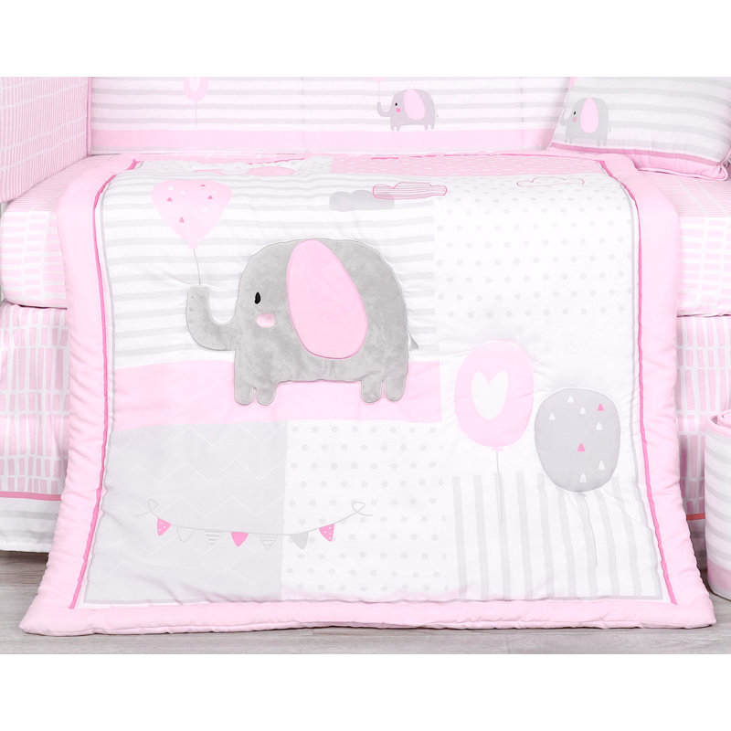 Ensemble de literie pour lit de bébé 4 pièces carnival éléphant Mccammon