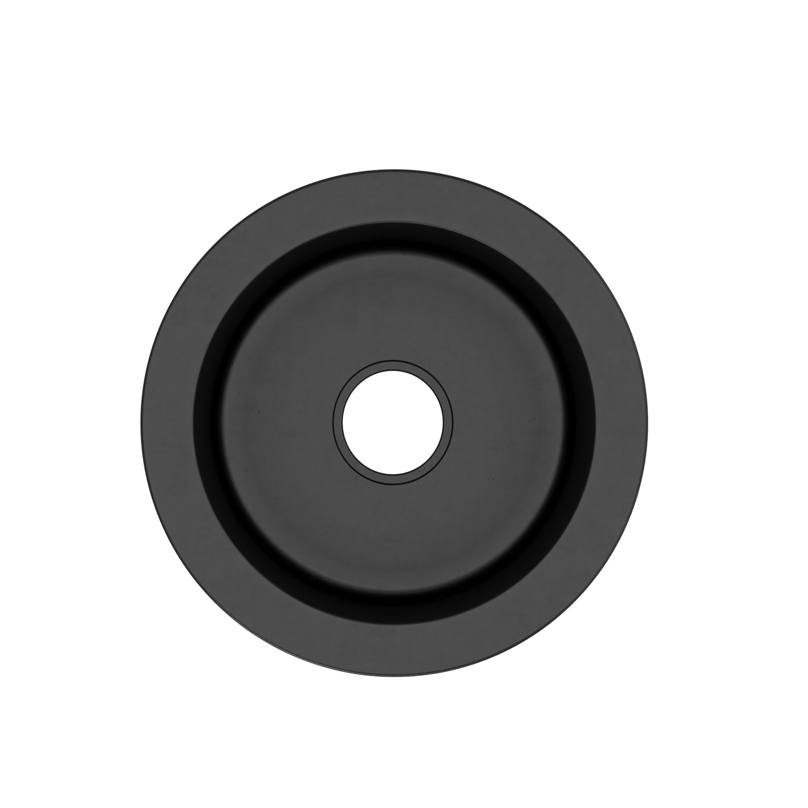 NativeStone Olivos 16" Round Bar Sink, Charcoal