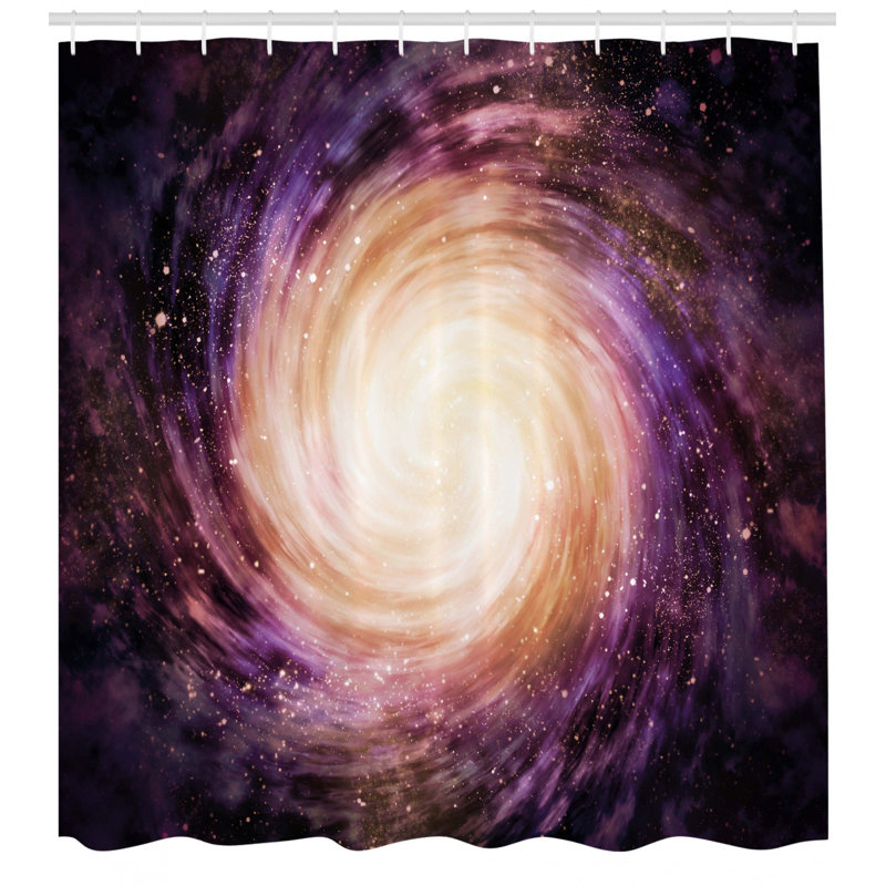 Rideau de douche simple à trou spatial galaxy séduisant, H 75 po x l 69 po