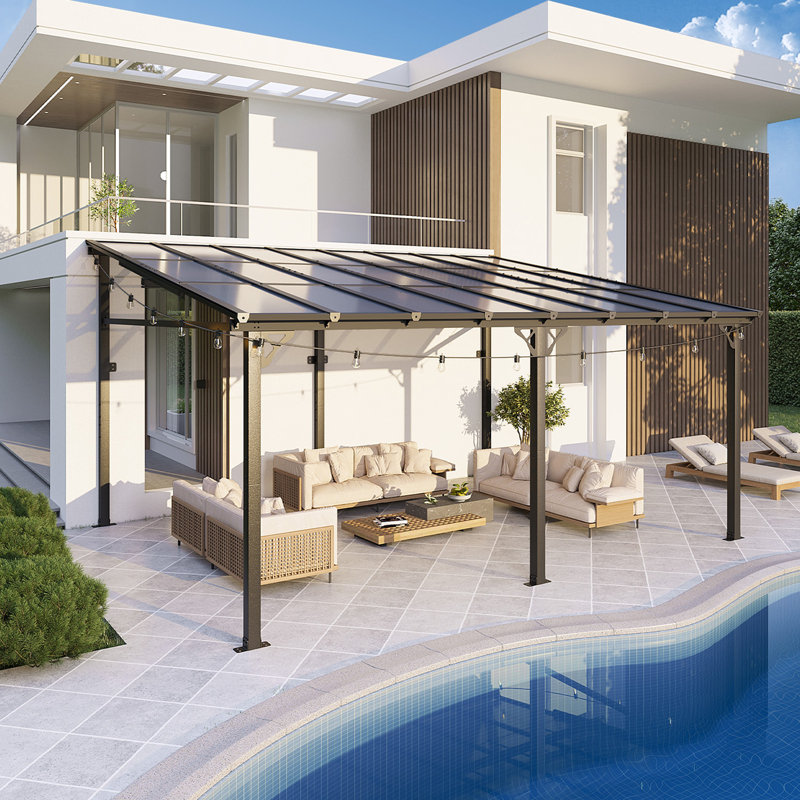 14 pi. L 10 pi. Pergola en métal