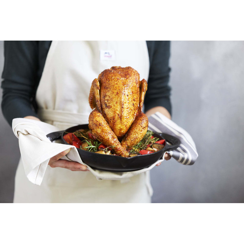 Staub 10.31" Cast Iron Vertical Chicken Roaster, Black Matte
