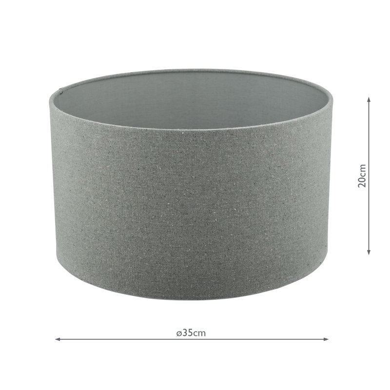 Pyramid 35 cm Linen Drum Lamp Shade, 20 H x 35 W x 35 D cm