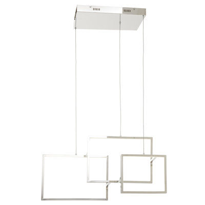 Arvīds 3 - Light Silver LED Square/Rectangle Pendant