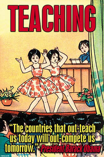 « teaching » par wilbur pierce-impression publicitaire, H 66 po x l 44 po
