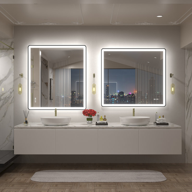 Miroir de salle de bain / meuble-lavabo Aevar, 40 po x 36 po