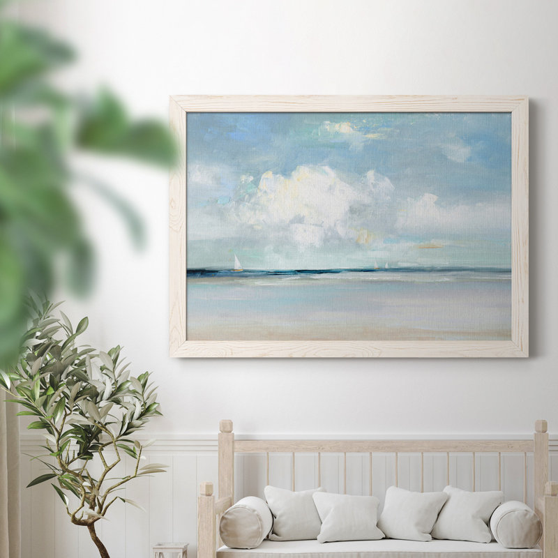 Summer Breeze - peinture sur toile encadrée, H 31,5 po x l 23,5 po x P 1,5 po, Blanc