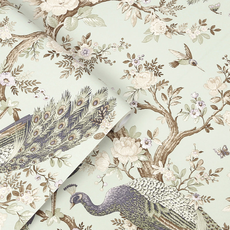 Laura Ashley Belvedere Wallpaper Roll, Duck Egg