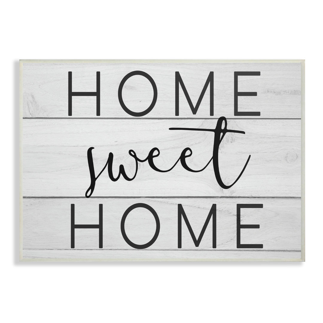 Home Sweet Home Planks by Daphne Polselli - Textual Art Print Gracie Oaks