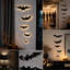 Veilleuse DEL d'Halloween pour garage, fête, fenêtre, décoration murale, autocollant mural lumineux pour animaux de compagnie