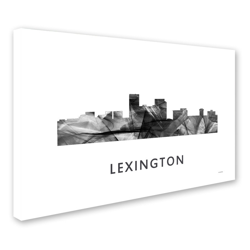 « lexington kentucky horizon wb-bw » par marlene watson, impression sur toile tendue, H 12 po x l 19 po x P 2 po