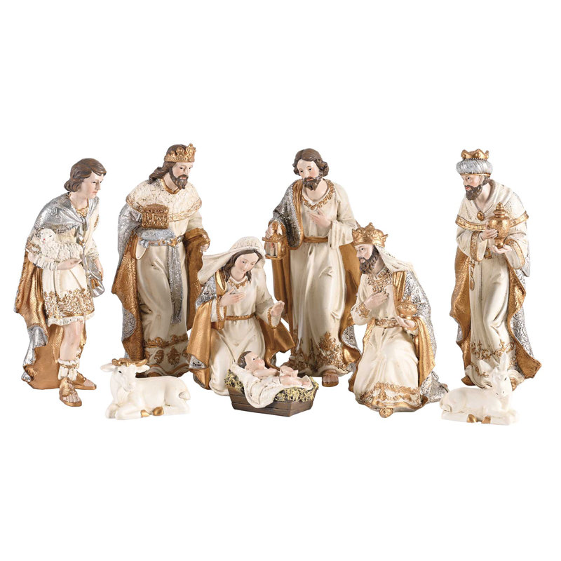 Crèche de la Nativité, animal, or, 7,75 H