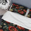 Ensemble de housse de couette Deep Red And Beige Floral Blooms IV - Floral-110881744