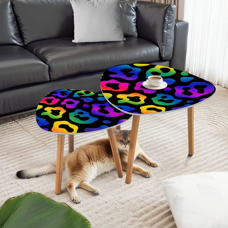 Ensemble de 2 tables basses gigognes Triangle