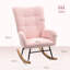 Mahalia Teddy Velvet Rocking Chair-1888975956