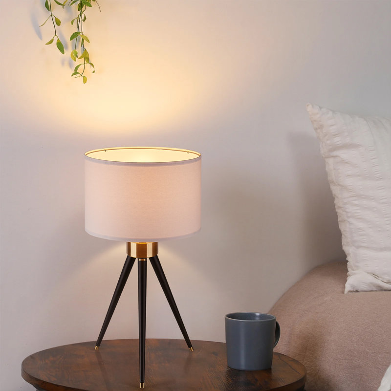 Jaiquez Small Metal Tripod Table Lamp, Included Blub