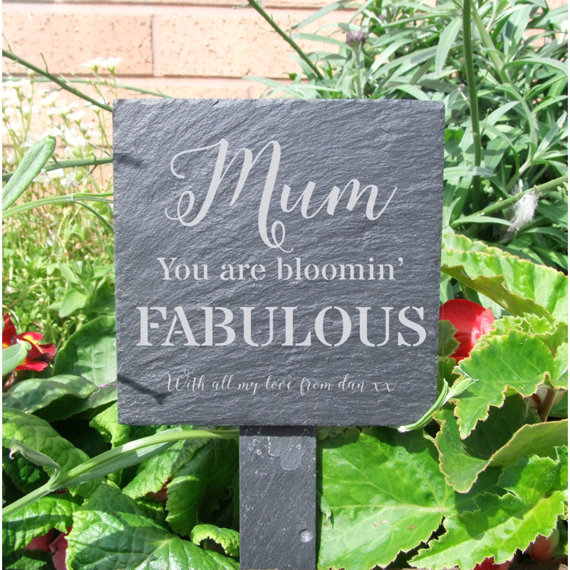 Lindale Stone Plants & Flowers Garden Sign