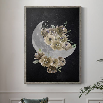Reproduction encadrée de lune bohémienne - bois massif 43530