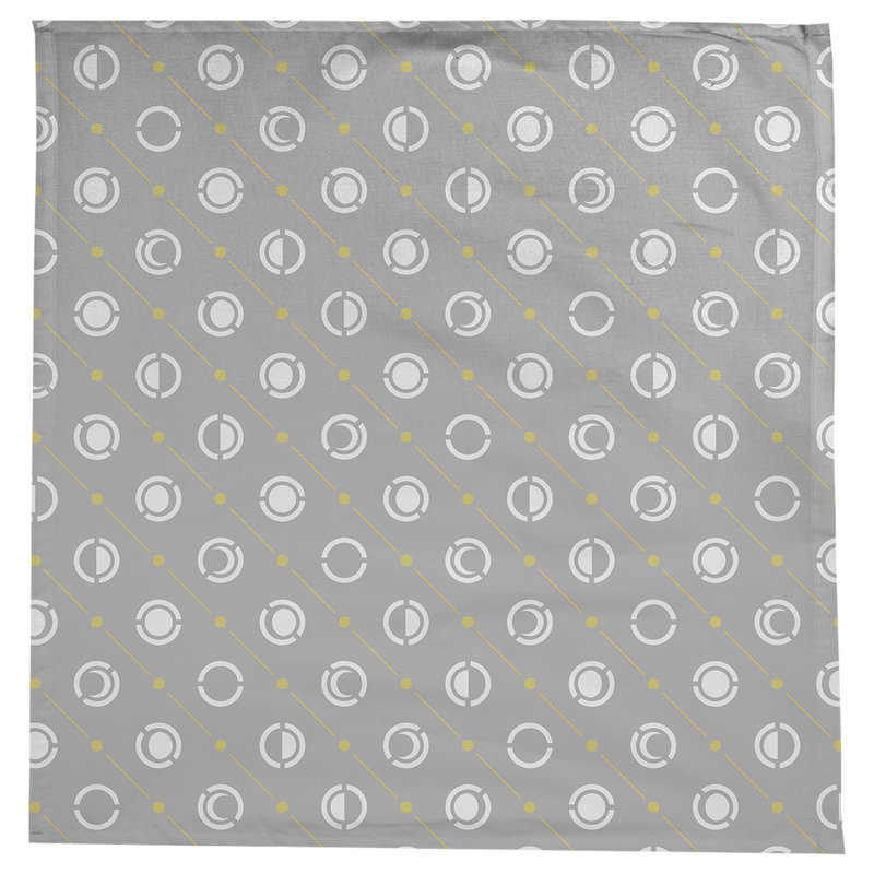 Nappe des phases de lune classiques, Gris / jaune / blanc
