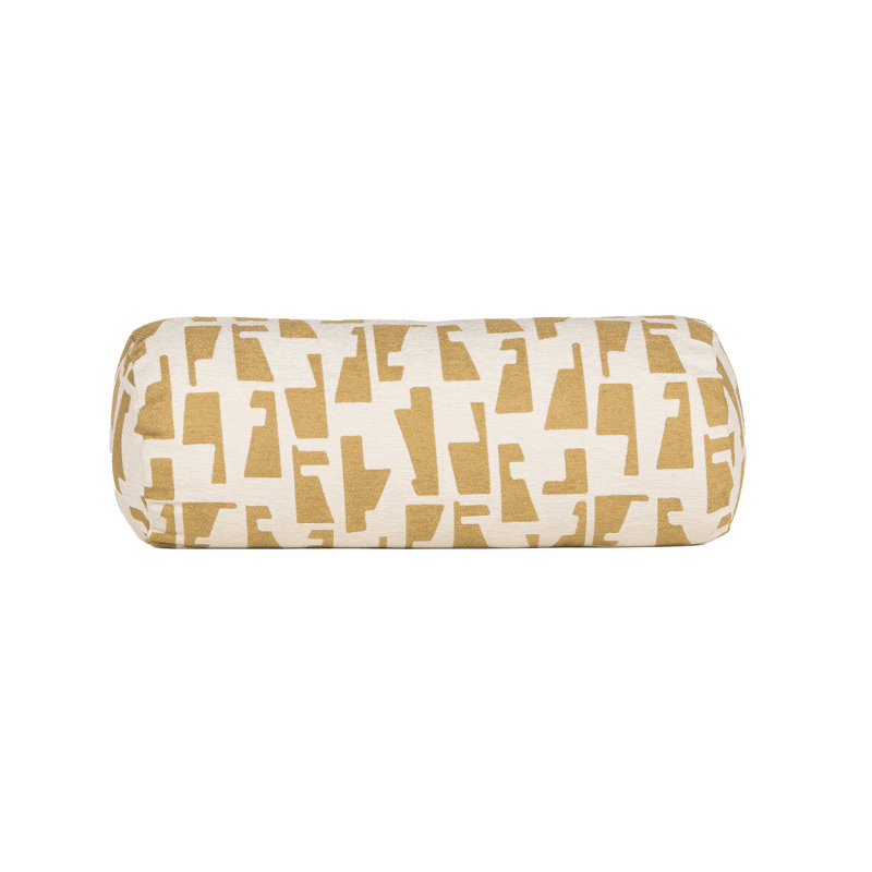 Coussin décoratif Gavel, Miel, Traversin 39 po x 8 po, polyester