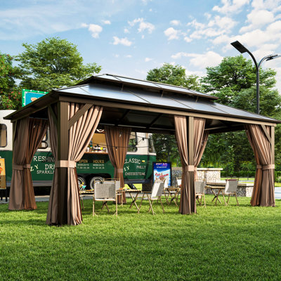 20 pi L 12 pi. D Pavillon de jardin en métal