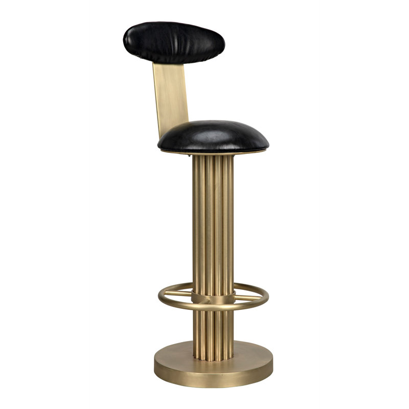 Sedes Swivel Upholstered Stool with Metal Frame, Bar Stool (43” Seat Height)