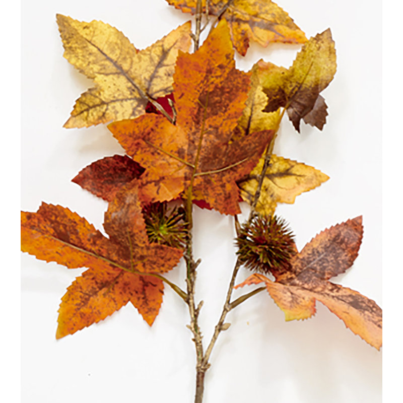20 feuilles de feuilles d'érable artificielles automnales 20 po, ensemble de 5