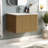 Modern Oak Bathroom Vanity With Ceramic Sink, Space-saving Design