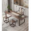 Bureau simple rectangulaire en orme massif-2048966521