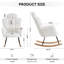 Fauteuil oscillant rembourré, fauteuil d'appoint moderne avec dossier haut et coussin-2028494476