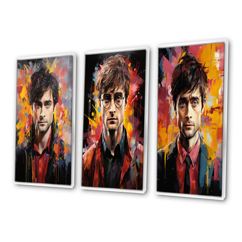 Raspberry Radcliffe Portrait, H 28 po x l 36 po, Cadre flottant blanc