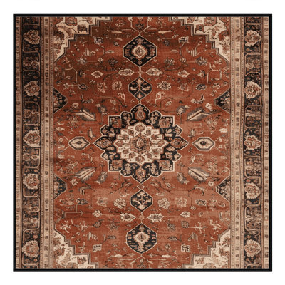 Tapis brun lavable à la machine