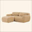 Canapé en forme de L sans os, tissu moelleux moelleux et moelleux, avec éponge haute densité 32D, sans assemblage requis, conception ergonomique inférieure antidérapante, avec coussins décoratifs, convient aux chambres à coucher-121227226