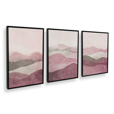 Ensemble de 3 brumines rose Fluorite