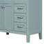 Meuble-lavabo 36 po avec lavabo, armoire de salle de bain verte avec tiroirs, structure solide et panneau de fibres à densité moyenne-595688382
