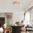 Modern Gold Ceiling Light with Square Curving Shade Dimmable-833545653
