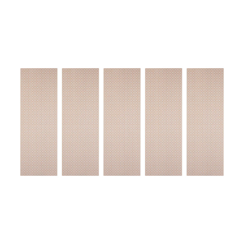 Panneau d'écran décoratif en MDF à peindre 72 po x 24 po - Motif carré multi-fini, 1/8 po d'épaisseur, perforé pour décoration murale, portes d'armoire, cloisons et cloisons, paquet de 5