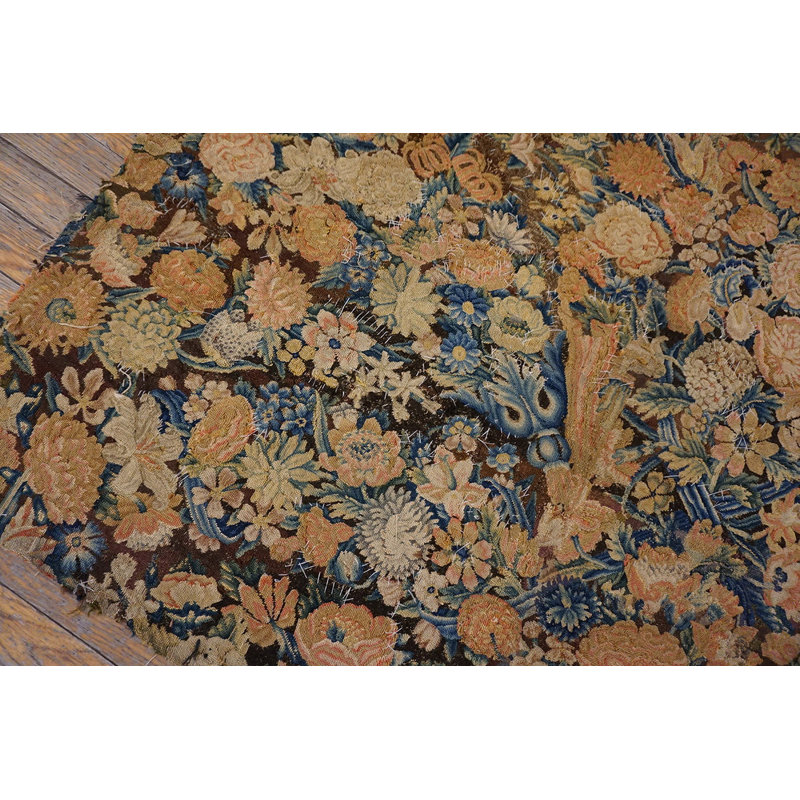Antique Needlepoint English Allover Rug