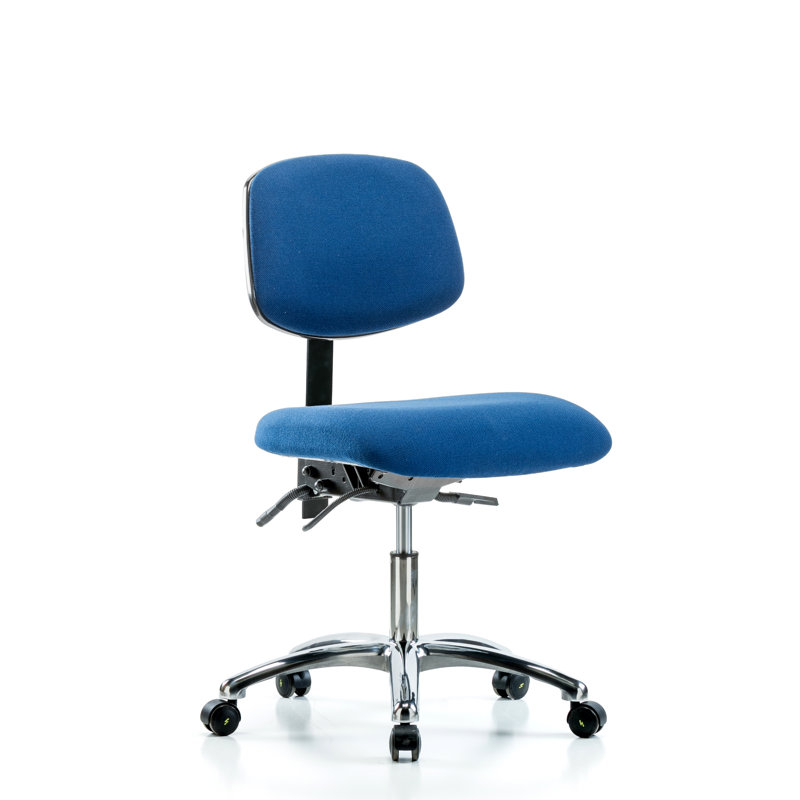 Calvin Task Chair, Blue, Casters, Not Included