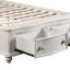 Lit plateforme avec rangement en tissu d'ameublement blanc Sulaman