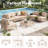 7-Piece Patio Outdoor Furniture Set With Table-1149303617