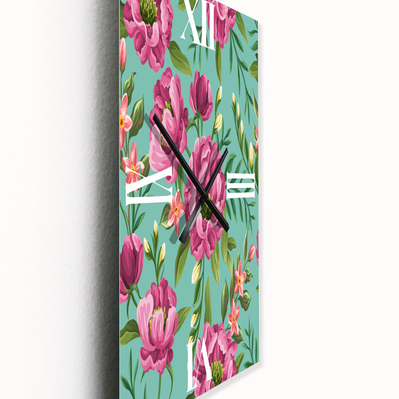 Horloge murale fuchia, Grand