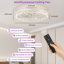 Ventilateur de plafond moderne à intensité variable de 20 po avec ensemble de lumières DEL et télécommande Blodgett-130621730