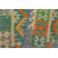 Tapis vert / bleu en laine noué à la main 3 pi 5 po x 4 pi 11 po Cedorah Southwestern