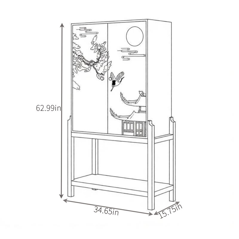 Commode d'appoint de table Joey, Rouge / Noir