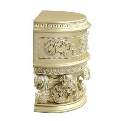 2 - Drawer Nightstand in Champagne Silver