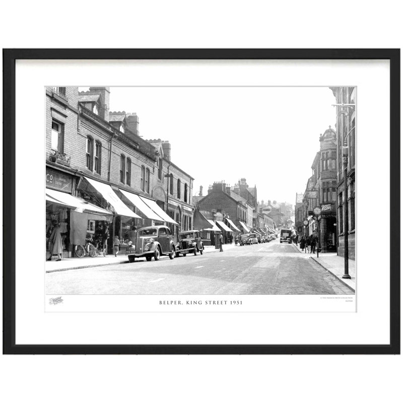 Belper, King Street 1951 1 Piece Single Picture Frame Wall Art, 60cm H x 80cm W x 2.3cm D