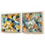 Réflexions apaisantes scandinaves - Ensemble de 2 collages carrés à formes abstraites-1203234555-1203234553