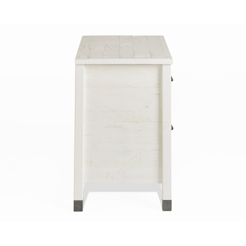 Lanora 22.5'' W Solid Wood Nightstand, Shabby White