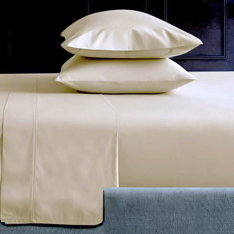 Sateen Sheet Set, Twin XL Sheet Set+Fitted Sheet + 4 Pillowcases, Beige